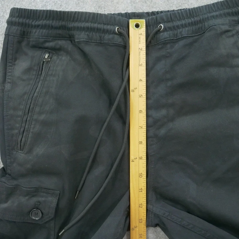 Joes Jeans Joggers Mens Extra Large Black Camo Cargo Elastic Waist Drawstring